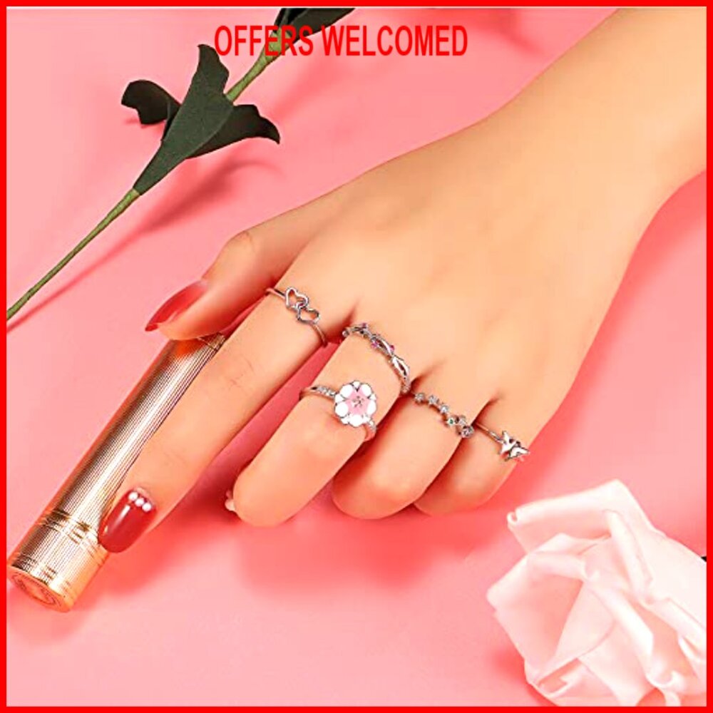 20-Piece Adjustable Stackable Rings Set For Women… - image 4